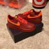 NIKE AIRFORCE 1 LOW PATENT DARK TEAM RED